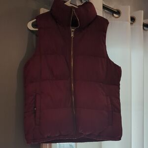 Old Navy Burgundy Puffer Vest